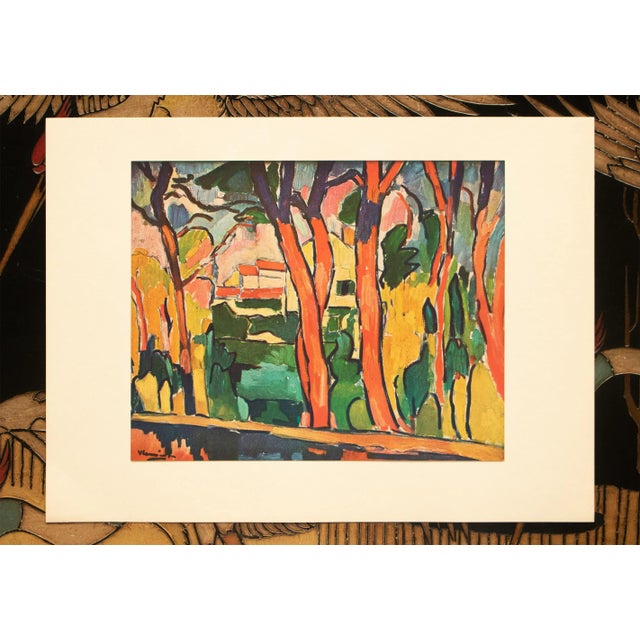 1947 After Maurice De Vlaminck "The Red Trees", First Edition Period Swiss Offset Lithograph For Sale - Image 4 of 8