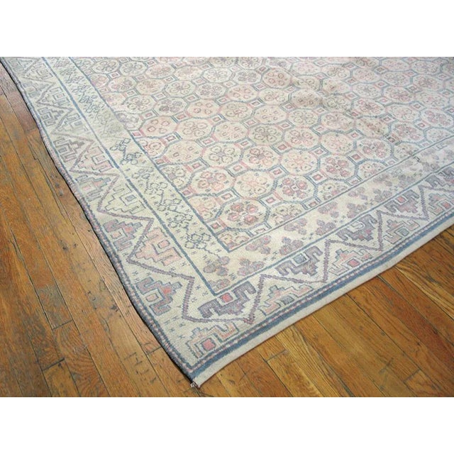 Indian Antique Indian Agra Cotton Rug For Sale - Image 3 of 6