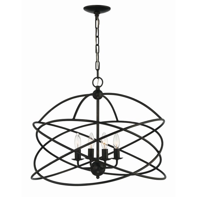 Anson 4-Light Contemporary Statement Chandelier For Sale - Image 9 of 9