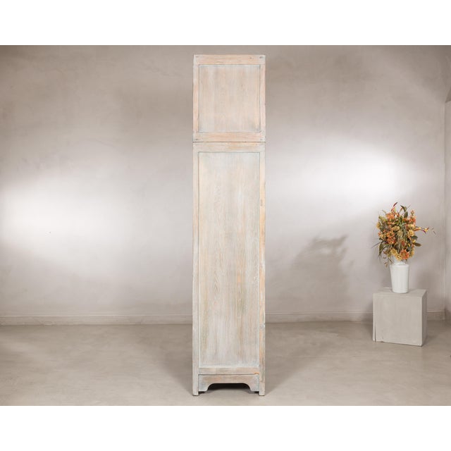 Vintage Chinese Whitewashed Elm Compound Cabinet, Mid-20th Century For Sale In New York - Image 6 of 17