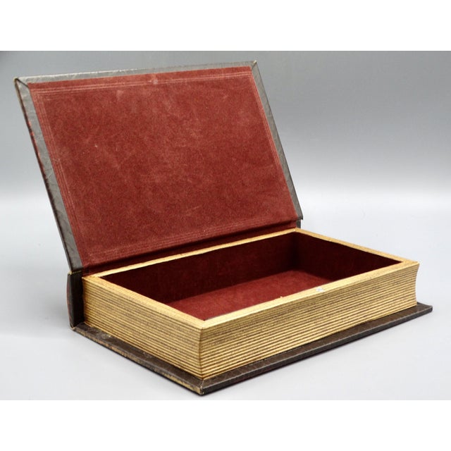 A lovely Mid 20th-Century Italian Renaissance Style faux 'book' box. The cover is designed with a pretty portrait of a...