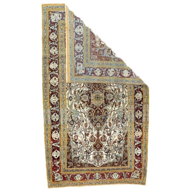 Late 19th Century Antique Mohtasham Kashan Rug 4'9'' x 8'1'' For Sale - Image 5 of 12