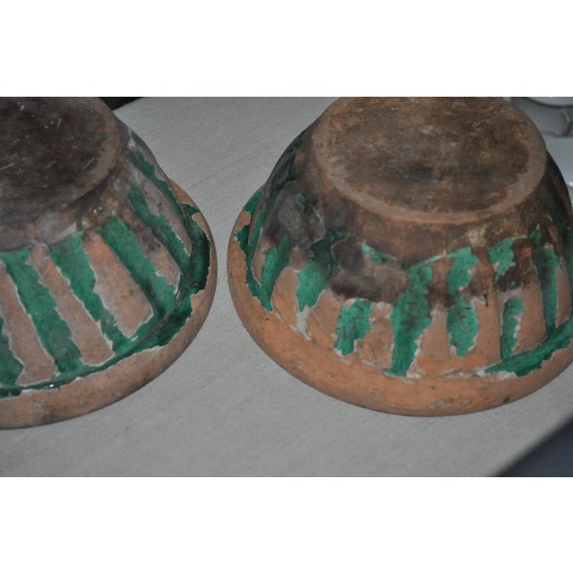 Antique Pottery Baking Bowls Form Original condition, as-found in Hungary. Very rustic patina.