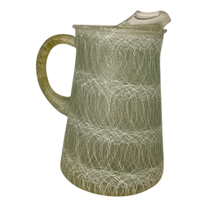1960s Color Craft Green Spaghetti String Pitcher