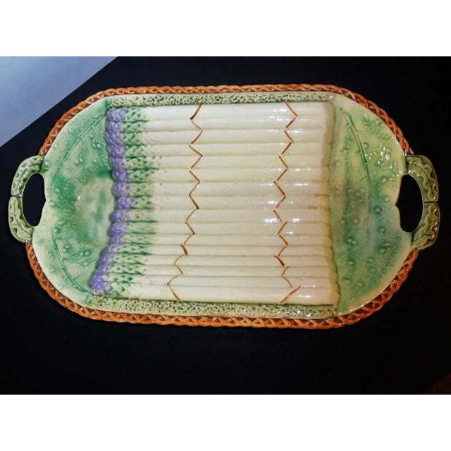 Asparagus English Majolica Asparagus Cradle, Circa 1870 For Sale - Image 8 of 12
