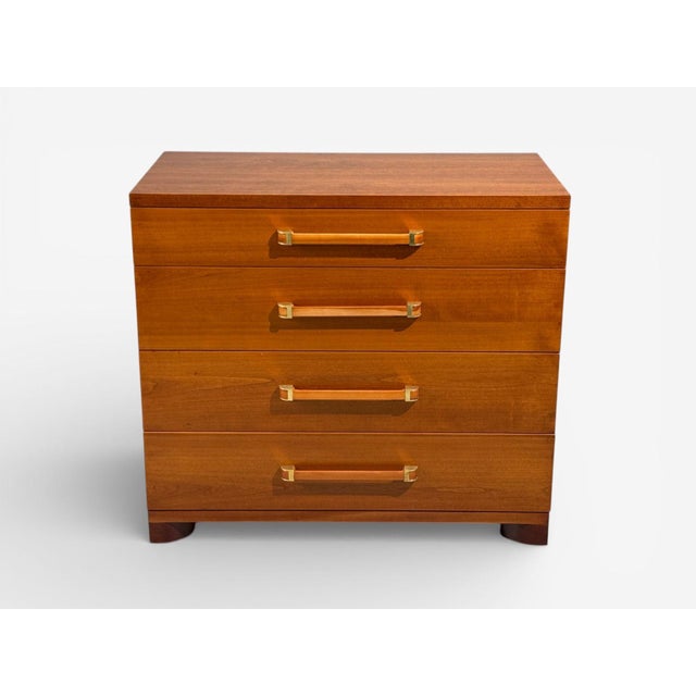 Brown John Widdicomb, Chests of Drawers, Walnut, Brass, Usa, 1960s For Sale - Image 8 of 12