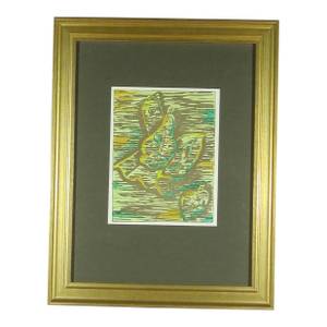 1931 German Cubist Lithograph / Nature