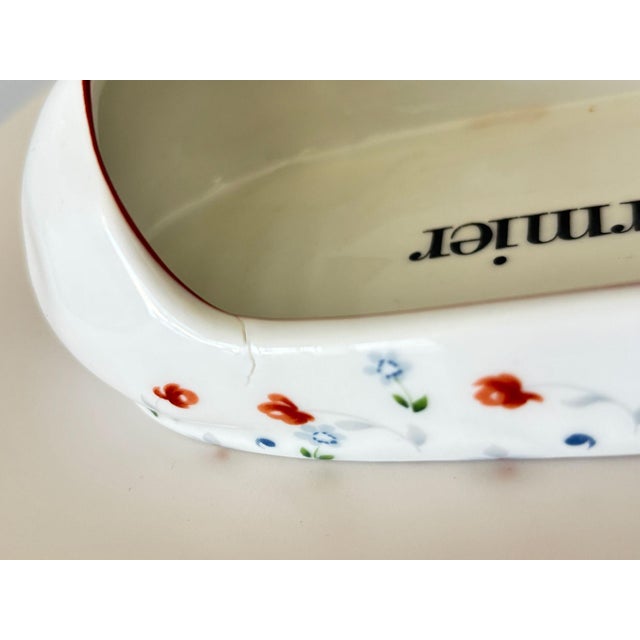 Apilco French Porcelain Cow-Form Butter Dish “Beurre Fermier" For Sale - Image 11 of 11