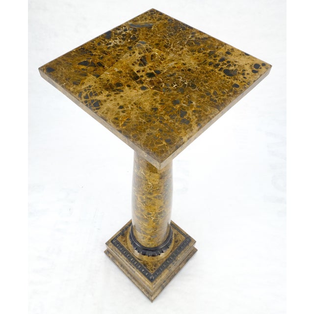 Maitland - Smith Neoclassical 14" Square Top Tapered Column Pedestal Stand Lamp Table MINT For Sale - Image 4 of 12