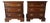 Vintage Chippendale-Style Mahogany Three-Drawer Nightstands – A Pair For Sale