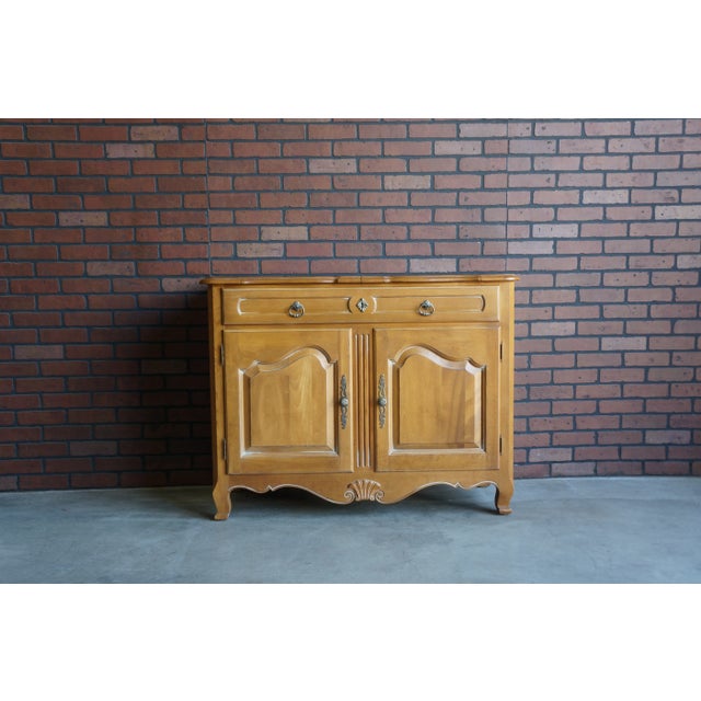 Wood Vintage Ethan Allen Country French Server For Sale - Image 7 of 7
