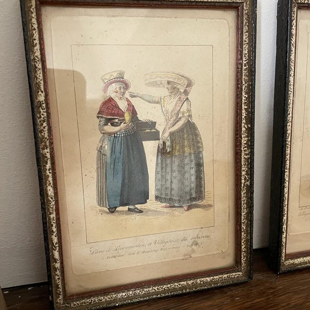 Professions and Regions of the Netherlands, 1800s, Small Engravings, Set of 3 For Sale - Image 7 of 10