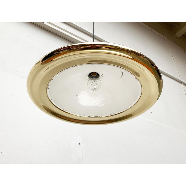 Vintage Italian Postmodern Brass Model S-481 UFO Pendant from Luci Italia, 1970s For Sale - Image 12 of 18