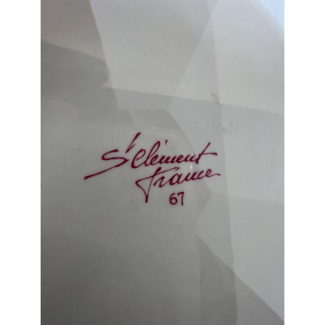 1960's St. Clement France Hand Painted Scalloped Plate 9.75" For Sale - Image 9 of 13