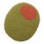 Olive Shaped Hook Pillow, 10" x 10" For Sale