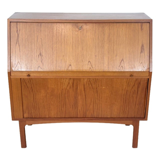 Mid-Century Danish Secretary in Teak by Bernhard Pedersen & Søn for Eskilstrup-Falster Møbelfabrik, 1960s For Sale