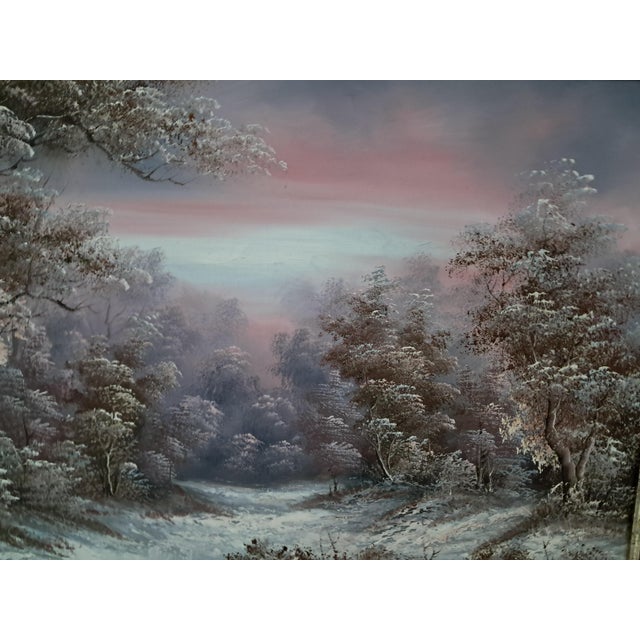 I Cafieri, Winter Landscape, Oil Painting, 1984, Framed For Sale - Image 7 of 18