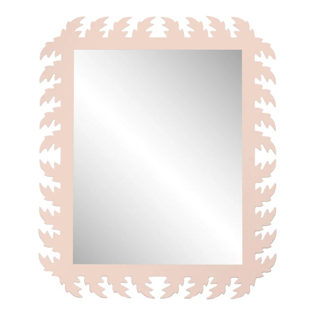 Fleur Home Audubon Rectangle Mirror in Pink Ground, 24x38 For Sale