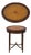 Maitland Smith Oval Leather Top Regency End Table For Sale