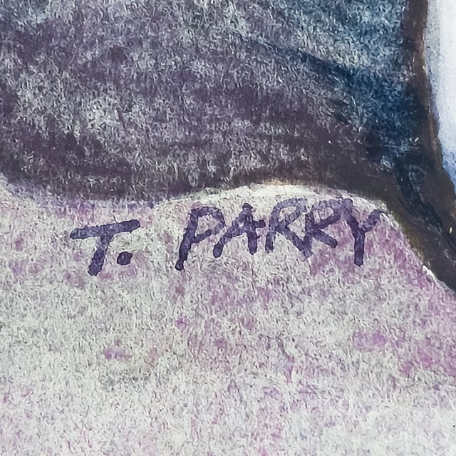 Paint Lilacs in Vase - Tomoko Parry, C. 1990s For Sale - Image 7 of 10