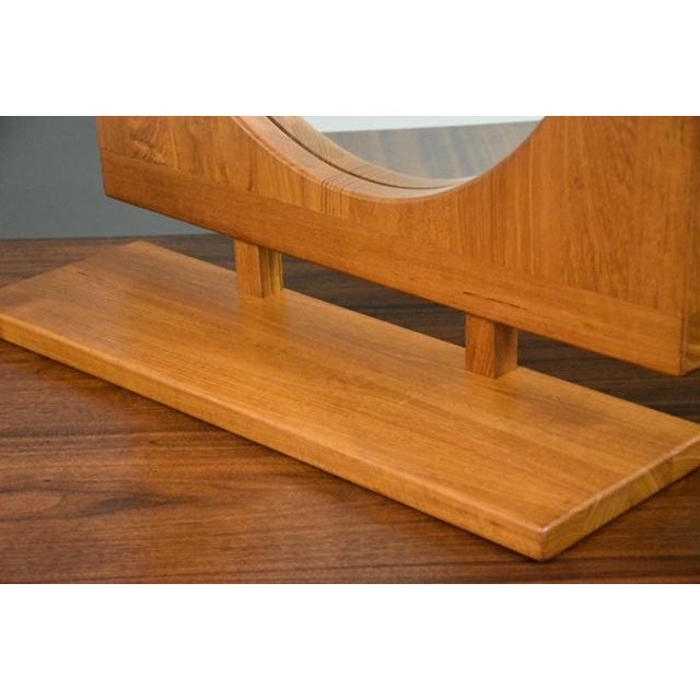 Mid-Century Modern 1970s Danish Modern Hanging Mirror by Pedersen & Hansen For Sale - Image 3 of 6