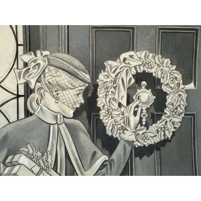 Original graphite pencil drawing by American artist and illustrator Theodore E. Schrock (1879–1952), depicting an...