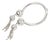 Emmanuelle Khanh Paris Silvered Star and Chain Bracelet For Sale