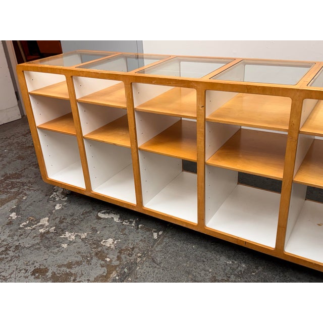 White Bespoke Retail Display Case on Casters For Sale - Image 8 of 12