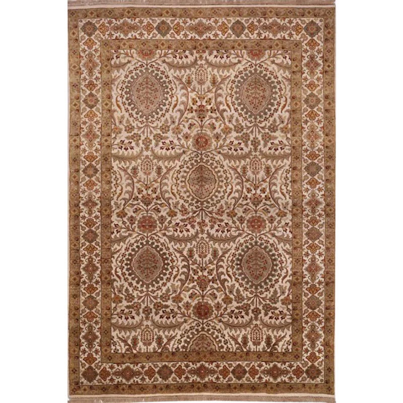 Handwoven Indian Mughal Area Rug 6'0