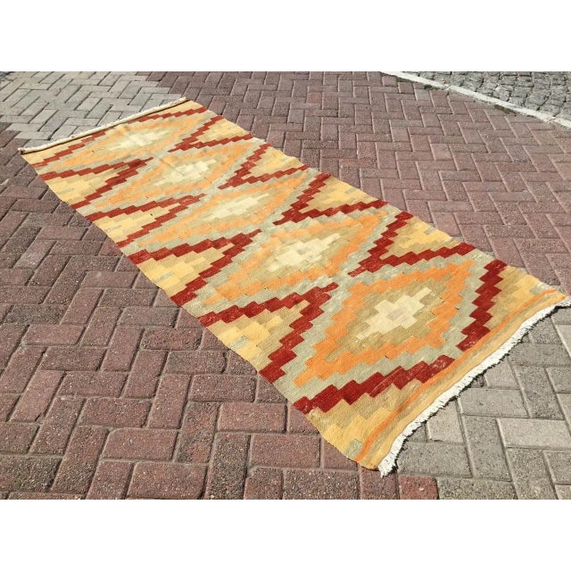 Vintage Turkish Kilim Runner - 43" X 97" For Sale - Image 11 of 11