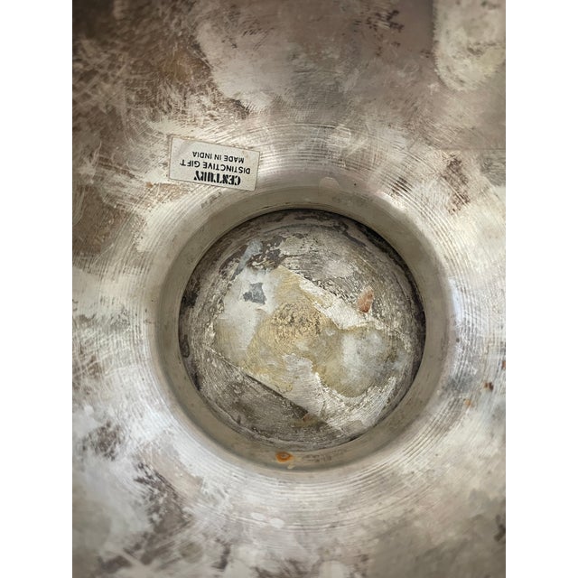 Vintage Sliver Tone Distressed Urn Champagne Bucket Ice Bucket For Sale In Chicago - Image 6 of 10
