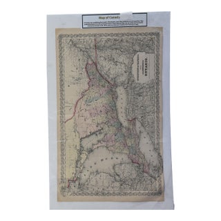 Antique 1870s g.w. Gray & Son Map of Ontario, Dominion of Canada (32 X 20")" For Sale