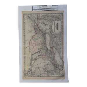 Antique 1870s g.w. Gray & Son Map of Ontario, Dominion of Canada (32 X 20")"