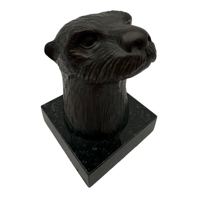 Vintage James Siebert Bronze Sea Otter Bust Sculpture Signed Dated 1982 Limited Ed. 108/700 For Sale