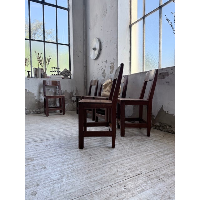 Folk Art Chairs in Savoyard Pine, 1950s, Set of 6 For Sale - Image 12 of 18