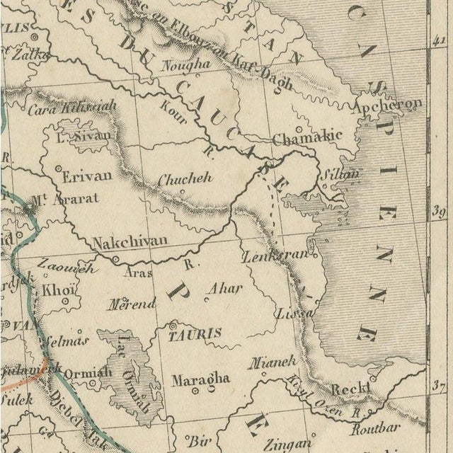Antique Map of Turkey in Asia by Vuillemin, 1845 For Sale - Image 9 of 12