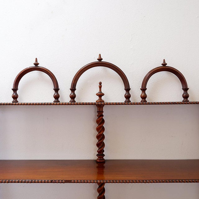 Spool-Style Bobbin Bookcase For Sale - Image 3 of 16