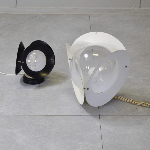 Mid-Century Modern Table Lamps in Metal and Opaline Glass from Arredoluce, Italy, 1975, Set of 2 For Sale - Image 11 of 11