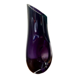 1960s Fabio Tosi for Cenedese Murano Glass Vase in Purple, Italy For Sale