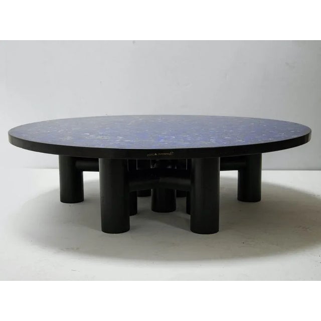Lapis Lazuli Coffee Table by Etienne Allemeersch, 1970s For Sale - Image 3 of 7