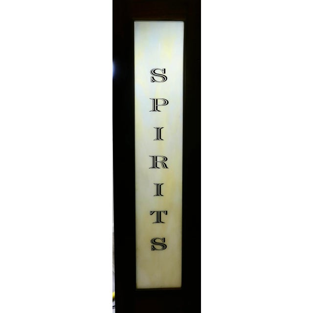 1960s Full Length Opaline Glass Bar Sign, 1960s For Sale - Image 5 of 7