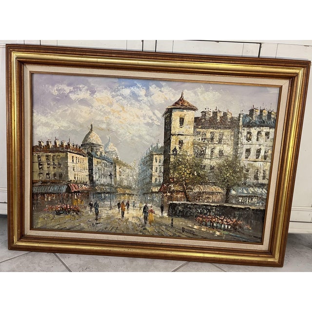 Late 19th Century Caroline Burnett (1877-1950) Impressionist Paris Cityscape Oil Painting For Sale - Image 5 of 12