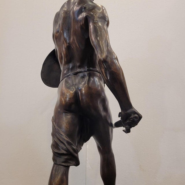 Émile Louis Picault, Sculpture of Gallic Warrior, 1800s, Bronze For Sale - Image 11 of 18