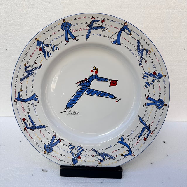 1990s Large Porcelain Plate by Sonia Rykiel, France, 1990s For Sale - Image 5 of 18