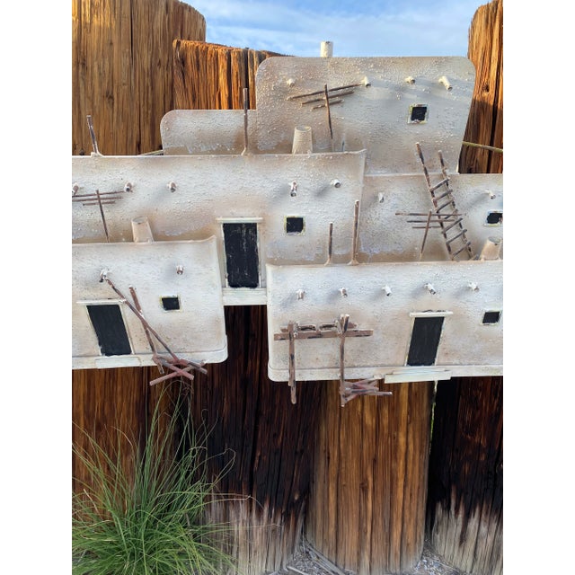 Curtis Jere Artisan Associates Pueblo Metal Wall Sculpture, Signed 1987 Chairish