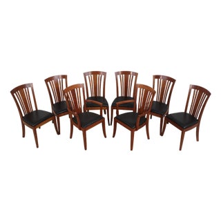 Set of 8 Stickley Cherry Bayonne Dining Chairs For Sale