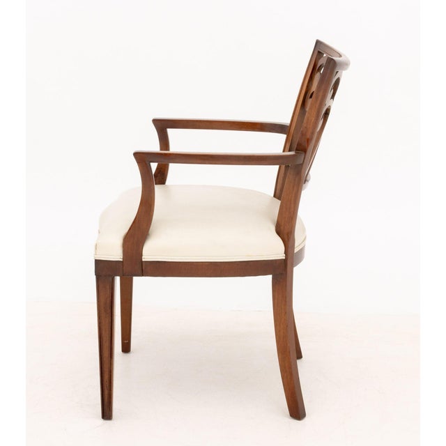 Set of Six Regency Style Mahogany Arm Chairs For Sale - Image 13 of 14