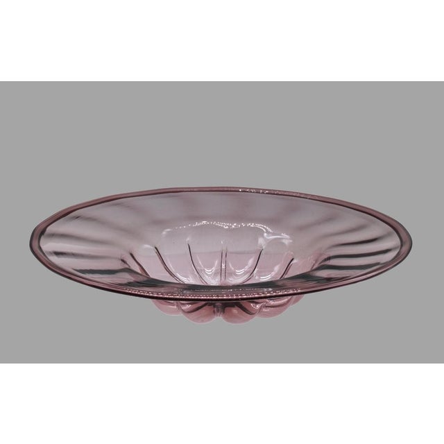 Mauve Murano Glass Centerpiece by Vittorio Zecchin for MVM Cappellin, Italy, 1930s For Sale - Image 9 of 15