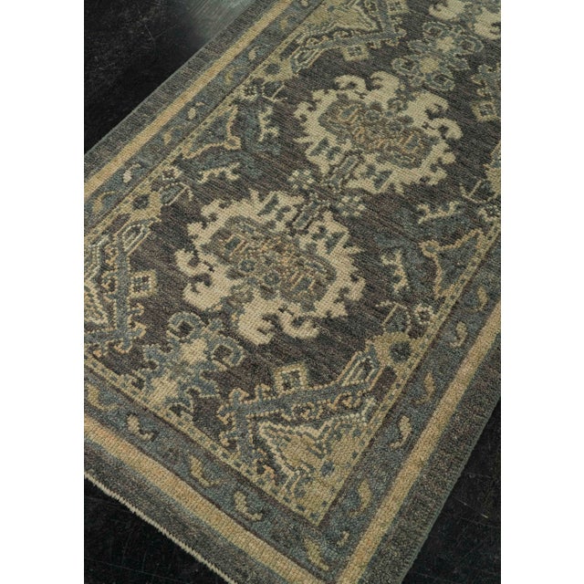 Black Turkish Oushak Rug 2'10" x 6'10" #20252 For Sale - Image 8 of 8