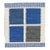 Modern Swedish Style Handwoven Blue Geometric Custom Wool Rug For Sale